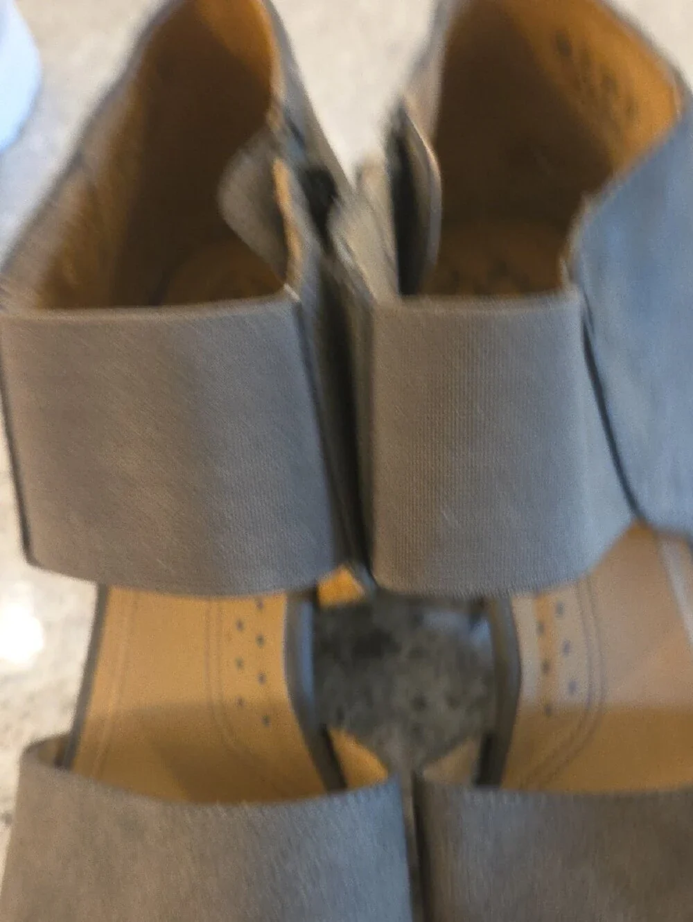Natural Soul Women’s 10 Gray Open-Toe Block Heel Sandals
